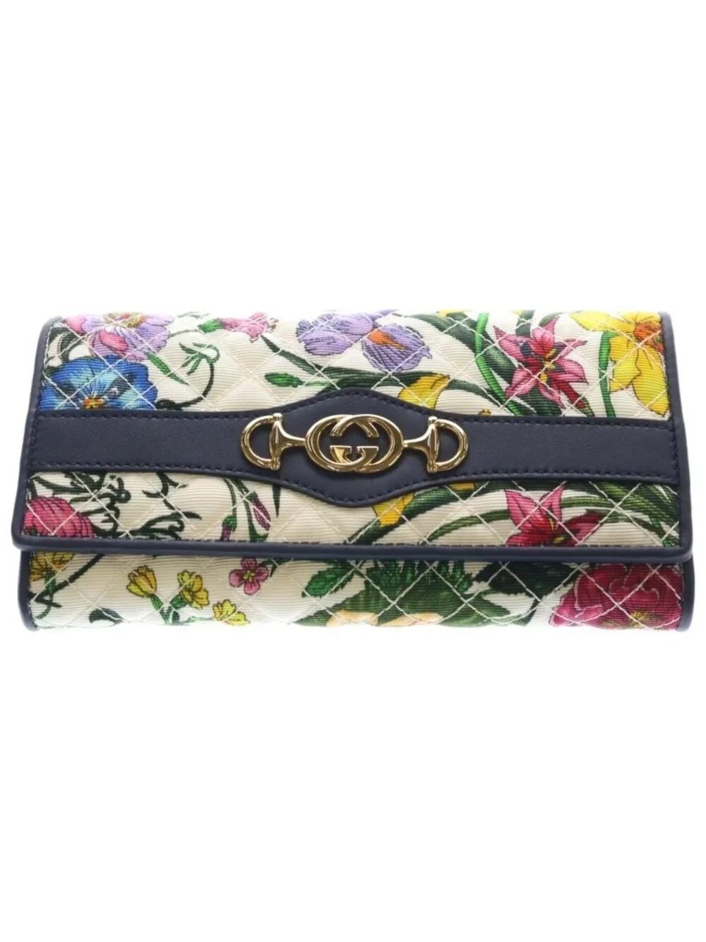Gucci GG Marmont Flora Wallet Leather Canvas